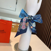 HERMES 25S SILK NECKERCHIEF 86 IN SILK 714380