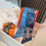 HERMES 25S SILK NECKERCHIEF 86 IN SILK 714380