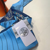 HERMES 25S SILK NECKERCHIEF 86 IN SILK 714380