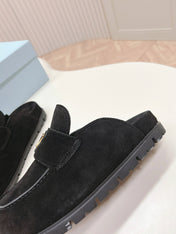 PRA SABOTS MULES BLACK SUEDE