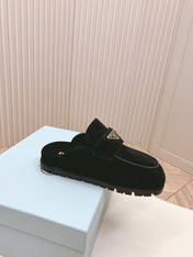 PRA SABOTS MULES BLACK SUEDE