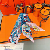 HERMES 25S SILK NECKERCHIEF 86 IN SILK 714346