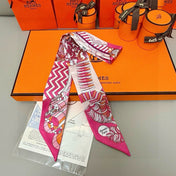 HERMES 25S SILK NECKERCHIEF 86 IN SILK 714347
