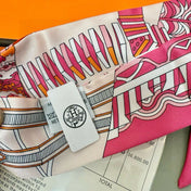 HERMES 25S SILK NECKERCHIEF 86 IN SILK 714347