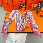 HERMES 25S SILK NECKERCHIEF 86 IN SILK 714347