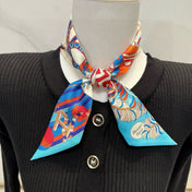 HERMES 25S SILK NECKERCHIEF 86 IN SILK 714348
