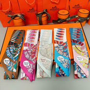 HERMES 25S SILK NECKERCHIEF 86 IN SILK 714349