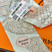 HERMES 25S SILK NECKERCHIEF 86 IN SILK 714349