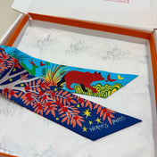 HERMES 25S SILK NECKERCHIEF 86 IN SILK 714353