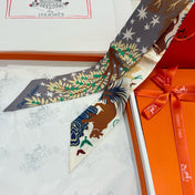 HERMES 25S SILK NECKERCHIEF 86 IN SILK 714356