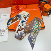 HERMES 25S SILK NECKERCHIEF 86 IN SILK 714356