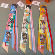 HERMES 25S SILK NECKERCHIEF 86 IN SILK 714360