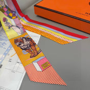 HERMES 25S SILK NECKERCHIEF 86 IN SILK 714360