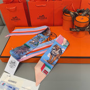 HERMES 25S SILK NECKERCHIEF 86 IN SILK 714362