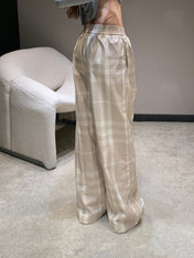 BURBERRY 25S PLAID STRAIGHT-LEG PANTS 091