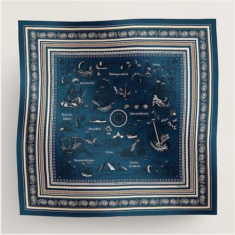 TATOUAGES MARINS BANDANA SHAWL 135 CM COLORFUL 385443