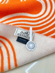 SCARF 180 CM IN FIRE ORANGE MIX WHITE CASHMERE