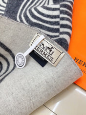 SCARF 180 CM IN SHARK GREY MIX WHITE CASHMERE