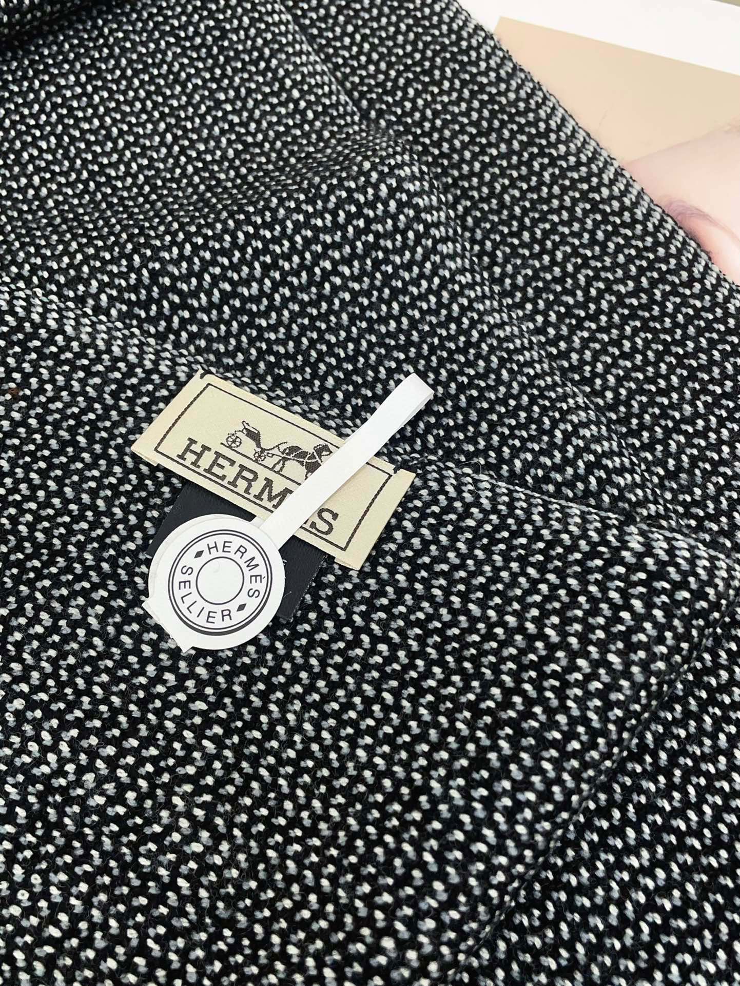 GRANITE MUFFLER 180 CM SCARF IN MARINE MIX BLEU MOYEN CASHMERE