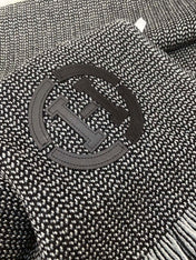 GRANITE MUFFLER 180 CM SCARF IN MARINE MIX BLEU MOYEN CASHMERE