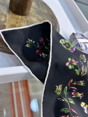 DIOR REVERSIBLE PRINTED SQUARE SCARF 90 CM IN BLACK SILK 735867