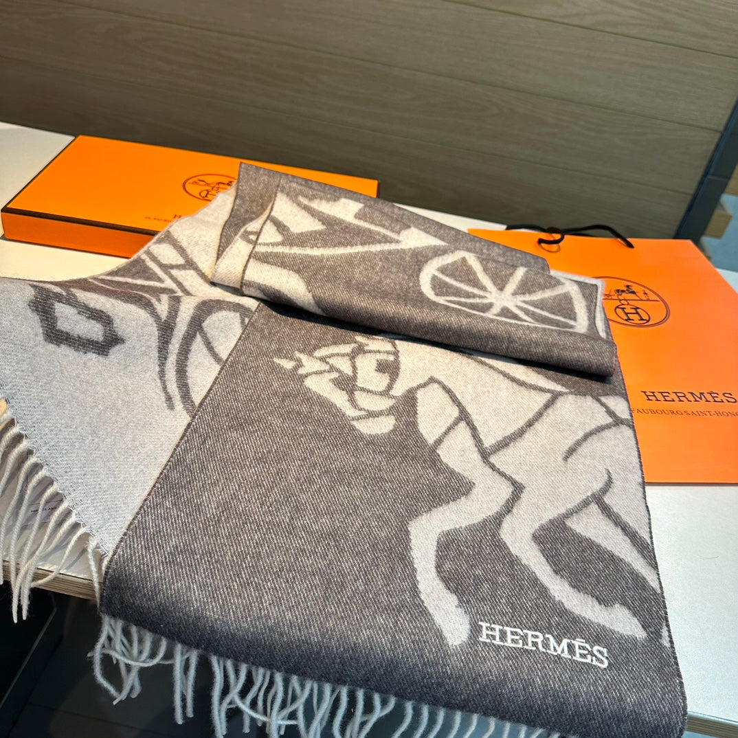 CASAQUE PORTE-CLEFS MUFFLER 180 CM SPANISH GRAY CASHMERE