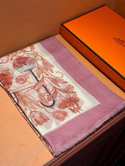 EXOTIC PARADISE CASHMERE SCARF 200 CM CREPE PINK MIX COLORFUL CASHMERE