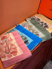 EXOTIC PARADISE CASHMERE SCARF 200 CM CREPE PINK MIX COLORFUL CASHMERE