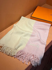 HIGH-END SCARF 180 IN LIGHT PINK MIX BEIGE CASHMERE