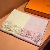 HIGH-END SCARF 180 IN LIGHT PINK MIX BEIGE CASHMERE