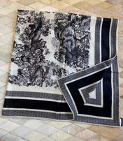 DIOR SCARF 110 CM IN COTTON-SILK FABRIC 730606