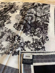 DIOR SCARF 110 CM IN COTTON-SILK FABRIC 730606