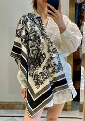 DIOR SCARF 110 CM IN COTTON-SILK FABRIC 730606