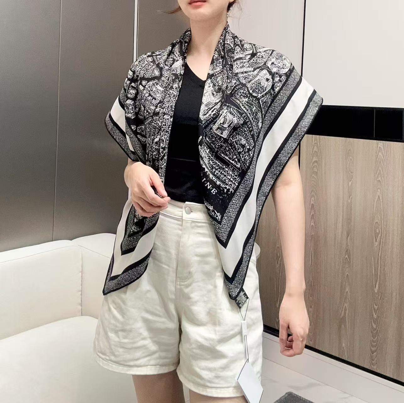 DIOR SCARF 110 CM IN SILK 730651