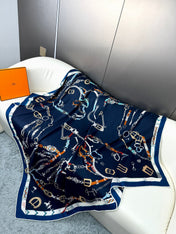 HERMES 25S SCARF 135 IN CASHMERE SILK 737309