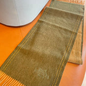 SCARF 180CM OLIVE GREEN CASHMERE