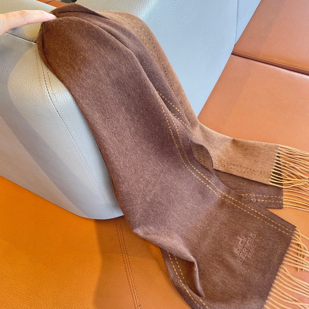 SCARF 180CM CHOCOLATE BROWN CASHMERE