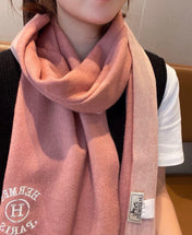 RECTO-VERSO MUFFLER 190 ROSE PINK CASHMERE