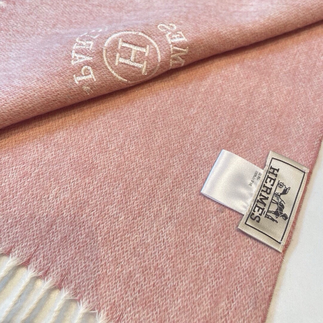 RECTO-VERSO MUFFLER 190 ROSE PINK CASHMERE