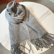 RECTO-VERSO MUFFLER 190 DOVE GREY CASHMERE