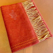 UNIE BRODEE GM MUFFLER IN SCARLET RED CASHMERE