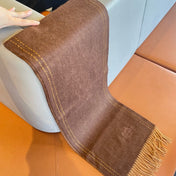 UNIE BRODEE GM MUFFLER IN CHOCOLATE BROWN CASHMERE