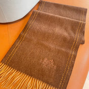 UNIE BRODEE GM MUFFLER IN CHOCOLATE BROWN CASHMERE