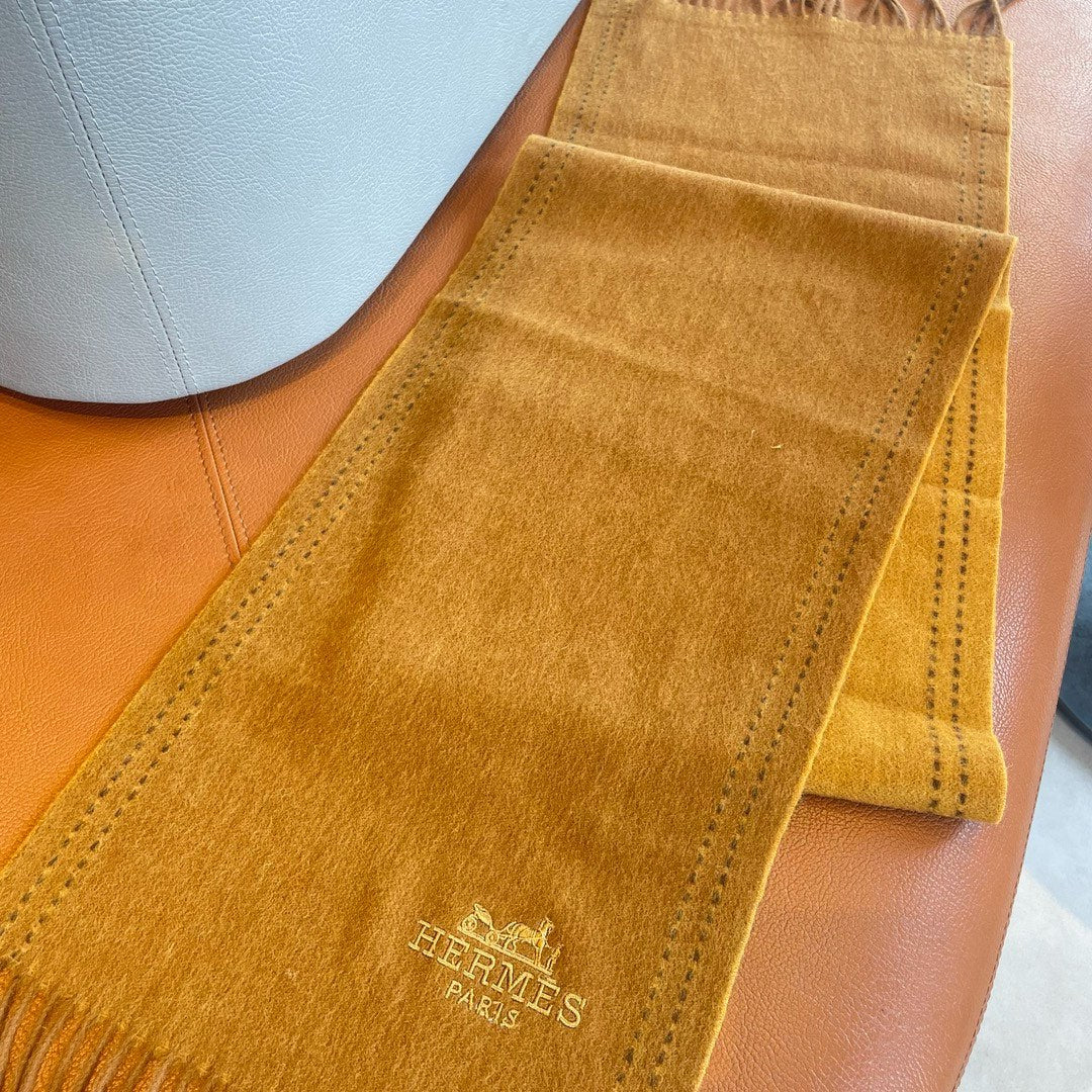 UNIE BRODEE GM MUFFLER IN COPPER BROWN CASHMERE