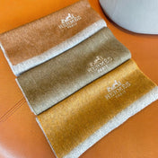 CASHMERE SCARF 180 CM ECRU BROWN