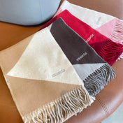 SCARF 150 CM IN CHOCOLATE BROWN MIX WHITE CASHMERE