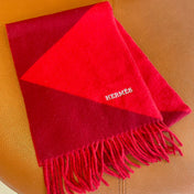 SCARF 150 CM IN CRIMSON RED CASHMERE