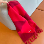 SCARF 150 CM IN CRIMSON RED CASHMERE