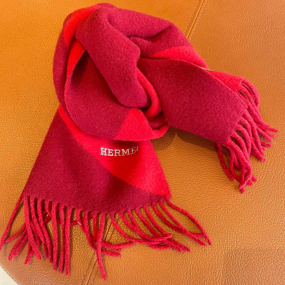 SCARF 150 CM IN CRIMSON RED CASHMERE