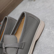 LP SUMMER CHARMS WALK LOAFERS LIGHT GRAY LAMBSKIN